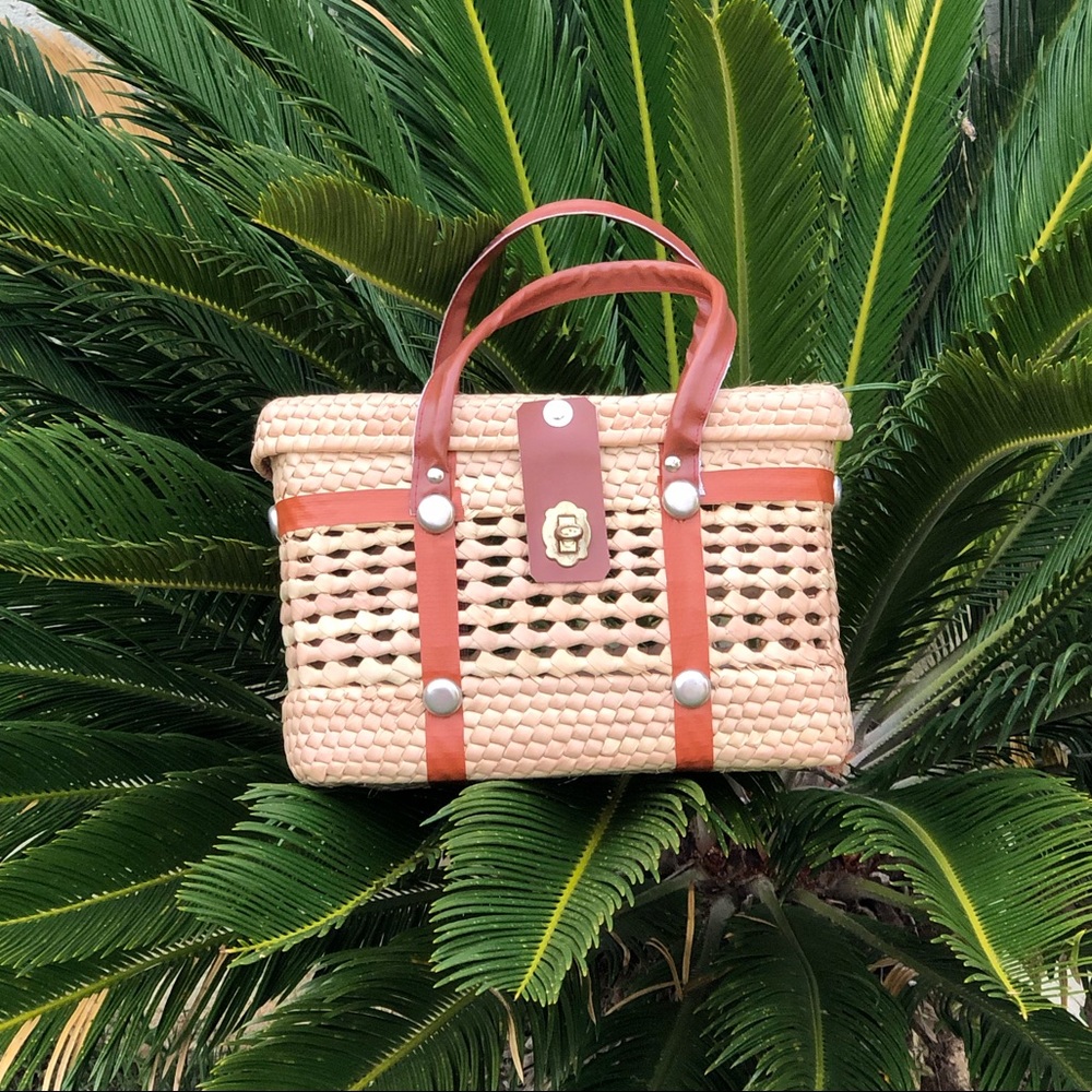 Handmade Straw Basket Bag